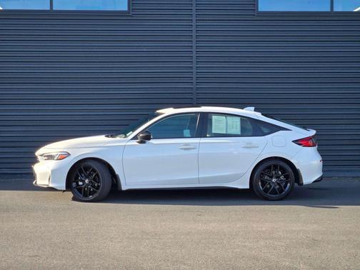 White 2025 Honda Civic Hybrid Sport