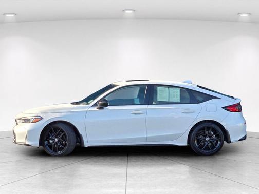 Platinum White Pearl 2025 Honda Civic Hybrid Sport