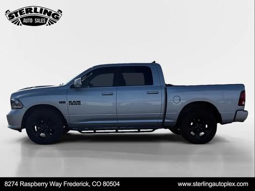 Bright Silver Metallic Clearcoat 2018 RAM 1500 Night Crew Cab 4x4 5'7' Box