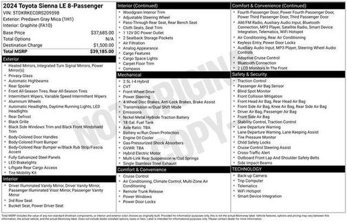 2024 Toyota Sienna LE