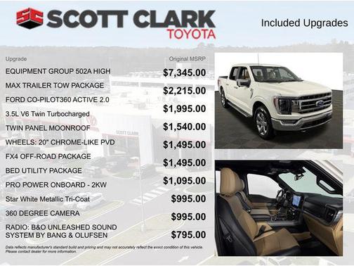 Star White Metallic Tri-Coat 2022 Ford F-150 Lariat