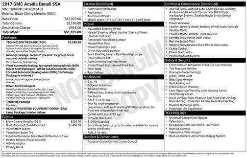 2017 GMC Acadia Denali