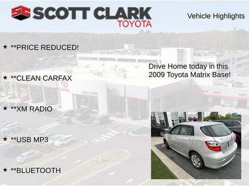 Classic Silver Metallic 2009 Toyota Matrix S