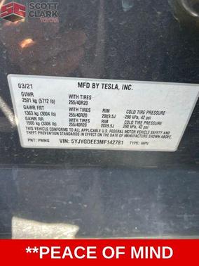 Gray 2021 Tesla Model Y Long Range Dual Motor All-Wheel Drive