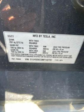 Gray 2021 Tesla Model Y Long Range Dual Motor All-Wheel Drive