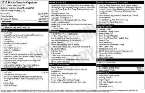 2025 Toyota Sequoia Capstone