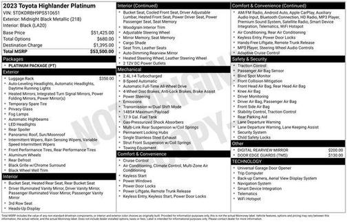 2023 Toyota Highlander Platinum