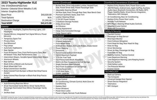 2023 Toyota Highlander XLE