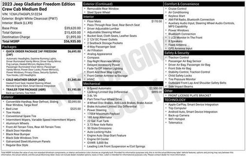 2023 Jeep Gladiator Freedom 4x4