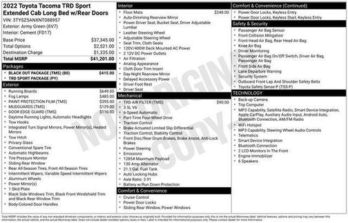 2022 Toyota Tacoma TRD Sport