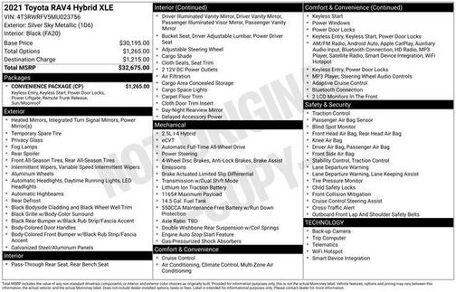 2021 Toyota RAV4 Hybrid XLE