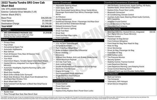 Celestial Silver Metallic 2022 Toyota Tundra SR5