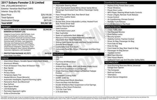 2017 Subaru Forester 2.5i Limited