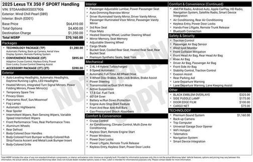 2025 Lexus TX 350 Premium