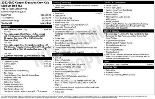 Onyx Black 2022 GMC Canyon Elevation