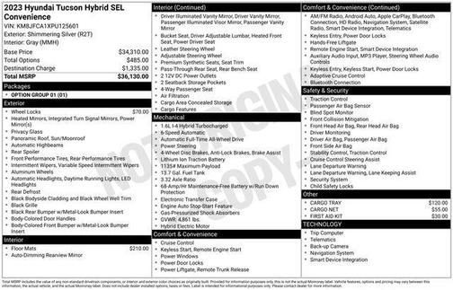 2023 Hyundai TUCSON Hybrid SEL Convenience