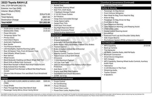 Ice Cap 2023 Toyota RAV4 LE