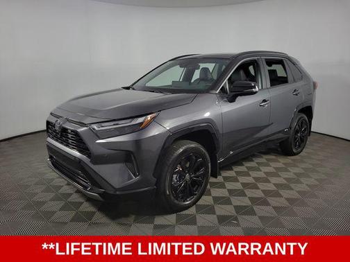 Silver Sky Metallic/Midnight Black Metallic 2025 Toyota RAV4 Hybrid SE