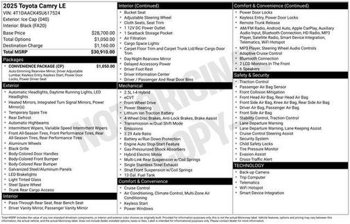 2025 Toyota Camry LE