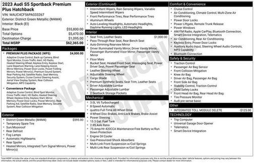 2023 Audi S5 Premium Plus TFSI quattro Tiptronic