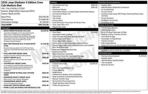 2020 Jeep Gladiator Sport S