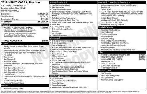 2017 INFINITI Q60 3.0T Premium