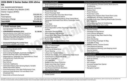 Gray Metallic 2026 BMW 330 xDrive NA