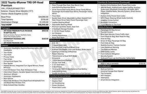 2022 Toyota 4Runner TRD Off Road Premium