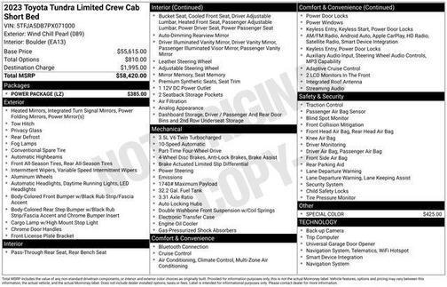 Pearl 2023 Toyota Tundra Limited