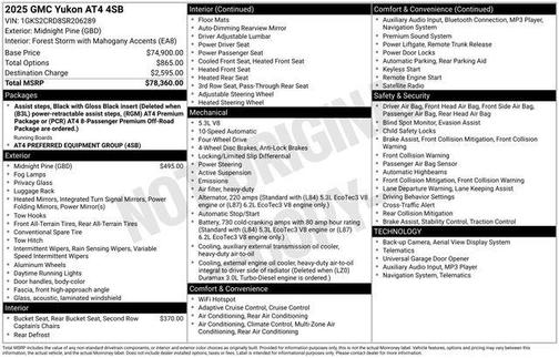 2025 GMC Yukon 4WD AT4