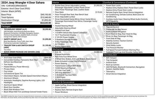 2024 Jeep Wrangler 4-Door Sahara 4x4