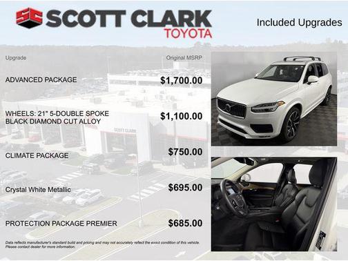 Crystal White Metallic 2021 Volvo XC90 T6 Momentum