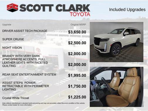 Crystal White Tricoat 2021 Cadillac Escalade Sport