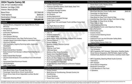 Ice Edge 2024 Toyota Camry SE