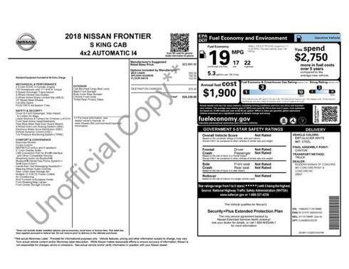 2018 Nissan Frontier S
