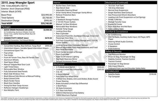 2015 Jeep Wrangler Sport