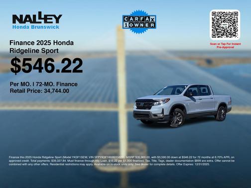 2025 Honda Ridgeline 