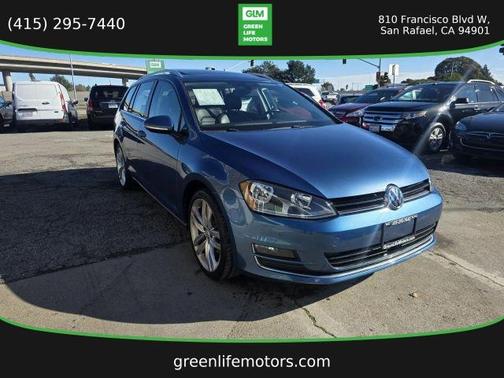 Blue 2015 Volkswagen Golf SportWagen TSI SEL