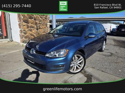 Blue 2015 Volkswagen Golf SportWagen TSI SEL