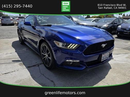 Blue 2015 Ford Mustang EcoBoost