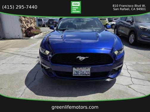 Blue 2015 Ford Mustang EcoBoost
