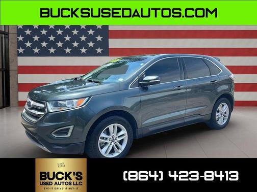 Green 2015 Ford Edge SEL