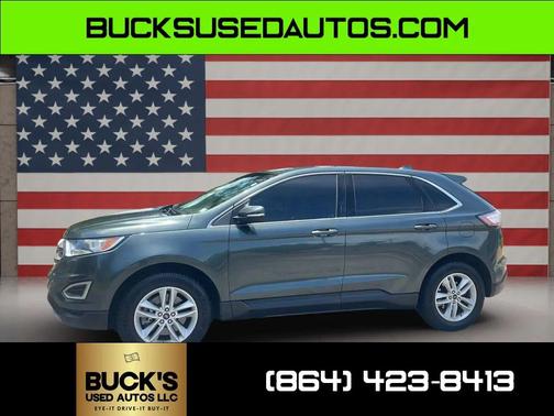 Green 2015 Ford Edge SEL