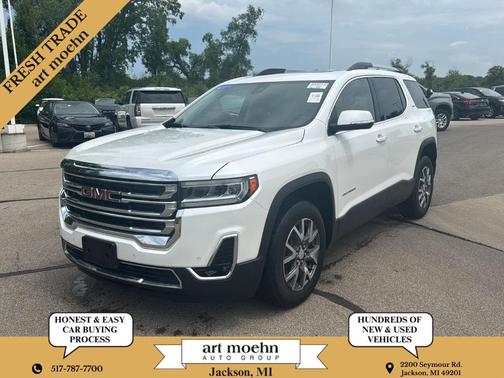White Frost Tri-Coat 2023 GMC Acadia SLT