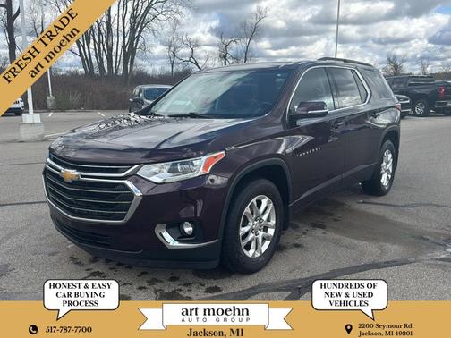 Black Currant Metallic 2019 Chevrolet Traverse LT Cloth