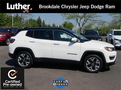 White Clearcoat 2019 Jeep Compass Limited