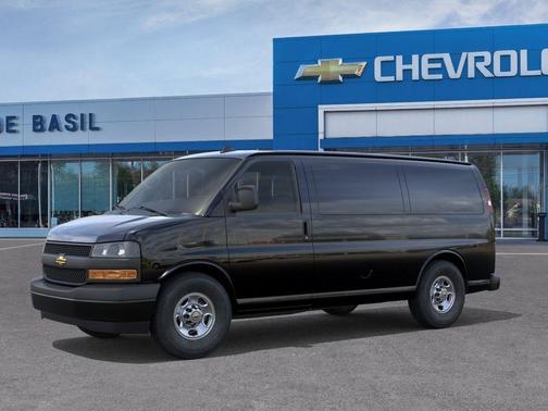 Black 2026 Chevrolet Express 3500 Work Van