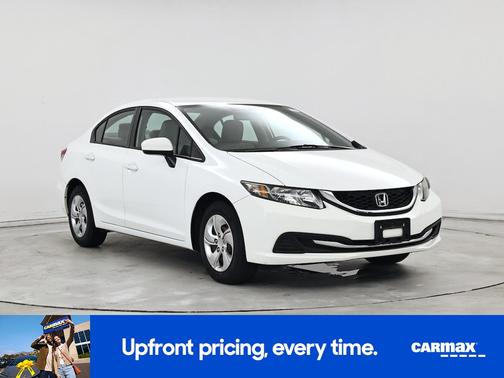 White 2015 Honda Civic LX