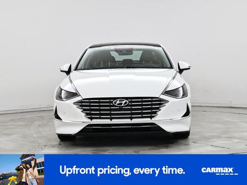 White 2021 Hyundai SONATA Hybrid Limited