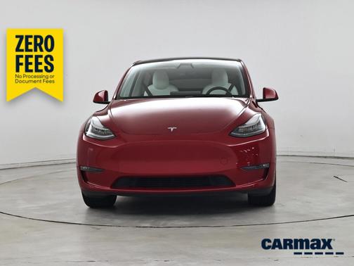 Red 2021 Tesla Model Y Standard Range